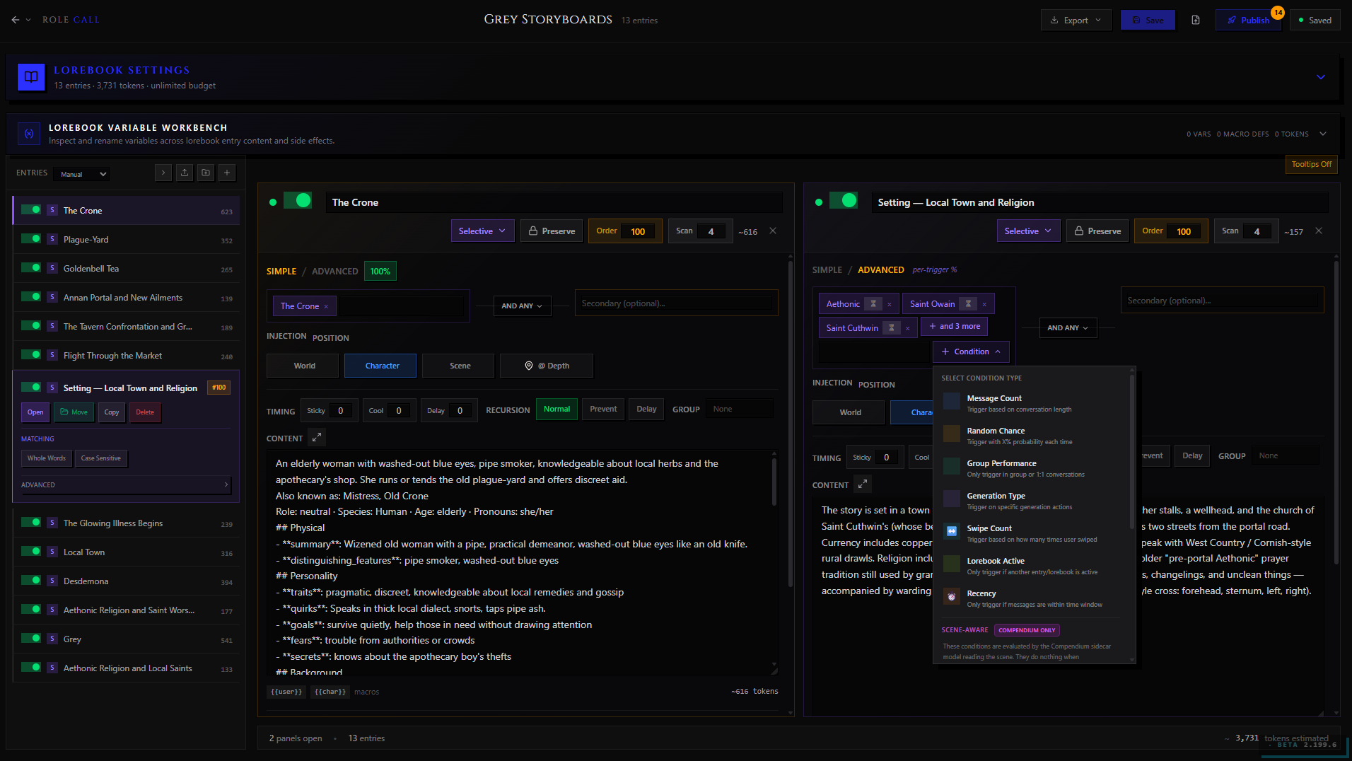 Lorebook standalone editor